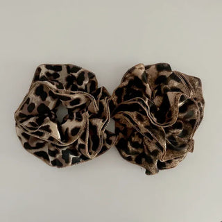 Leopard Print Layered Large Scrunchie
