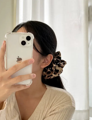Leopard Print Layered Large Scrunchie