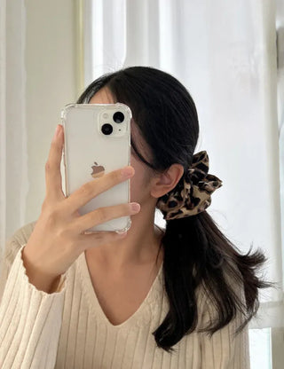 Leopard Print Layered Large Scrunchie
