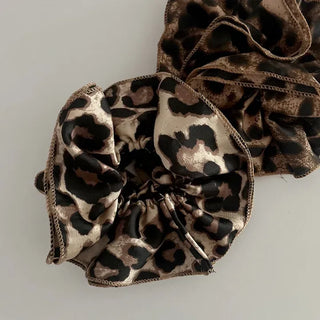 Leopard Print Layered Large Scrunchie