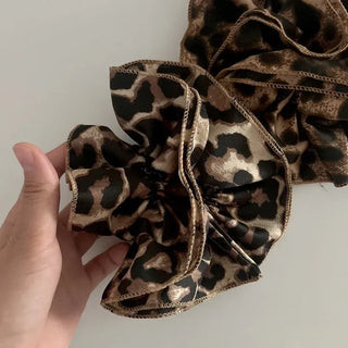 Leopard Print Layered Large Scrunchie