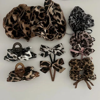 Leopard Print Layered Large Scrunchie