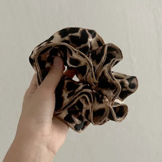 Leopard Print Layered Large Scrunchie