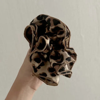 Leopard Print Layered Large Scrunchie