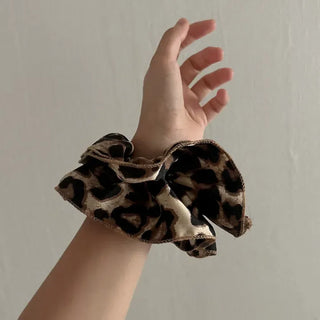 Leopard Print Layered Large Scrunchie