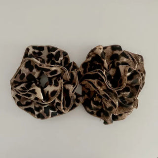 Leopard Print Layered Large Scrunchie