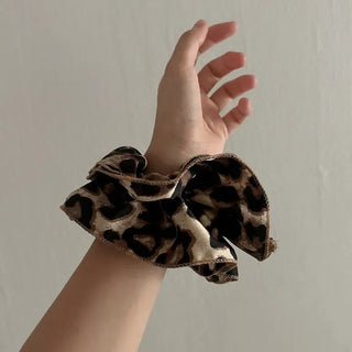 Leopard Print Layered Large Scrunchie