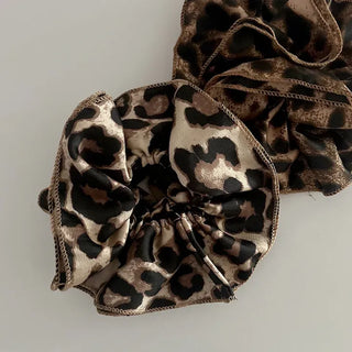 Leopard Print Layered Large Scrunchie