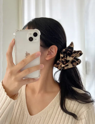 Leopard Print Layered Large Scrunchie