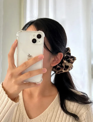Leopard Print Layered Large Scrunchie