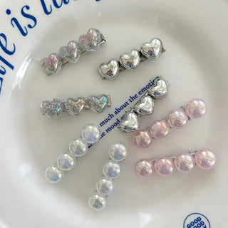 1+1 Sparkling Mini Heart Side Hair Clip Set