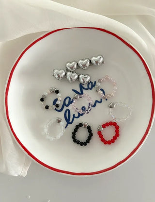 1+1 Sparkling Mini Heart Side Hair Clip Set