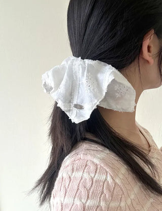Pure Lace Scrunchie Square Scarf Hair Tie