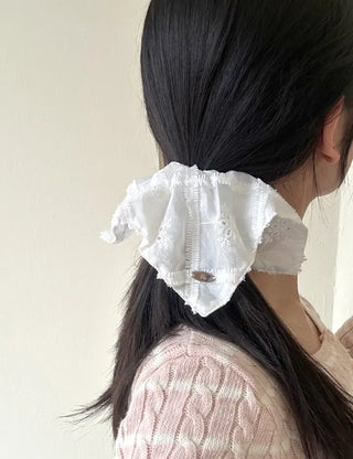 Pure Lace Scrunchie Square Scarf Hair Tie