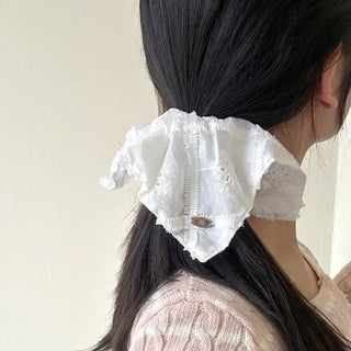 Pure Lace Scrunchie Square Scarf Hair Tie