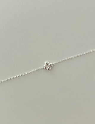 Silver 925 Four-Leaf Clover Bracelet Layered Friendship Bracelet