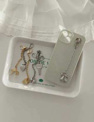 Long chain pendant keyring phone strap bag charm decoration