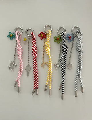 Long chain pendant keyring phone strap bag charm decoration