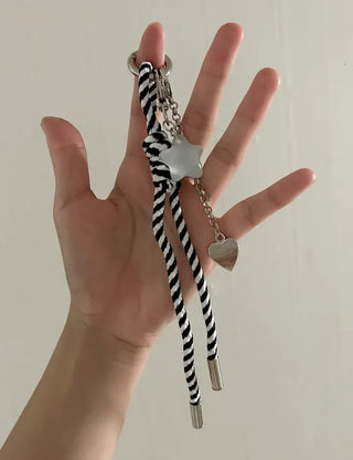 Long chain pendant keyring phone strap bag charm decoration