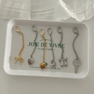 Long chain pendant keyring phone strap bag charm decoration