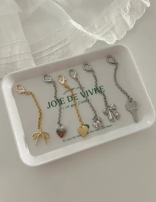 Long chain pendant keyring phone strap bag charm decoration