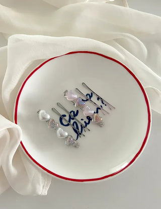 Mix Heart Hairpin Set Side Hair Clips Bobby Pins
