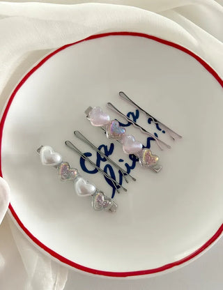 Mix Heart Hairpin Set Side Hair Clips Bobby Pins