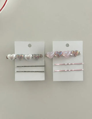 Mix Heart Hairpin Set Side Hair Clips Bobby Pins
