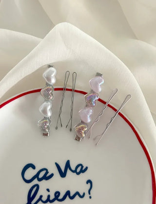 Mix Heart Hairpin Set Side Hair Clips Bobby Pins
