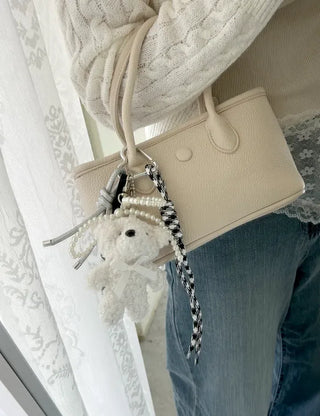 Doll Rope Keyring Set Pearl Ribbon Heart Bag Charm