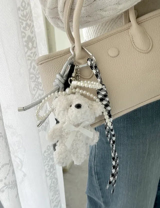 Doll Rope Keyring Set Pearl Ribbon Heart Bag Charm