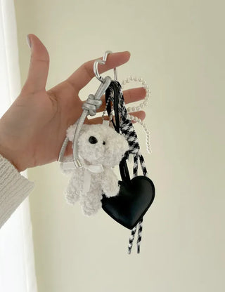 Doll Rope Keyring Set Pearl Ribbon Heart Bag Charm
