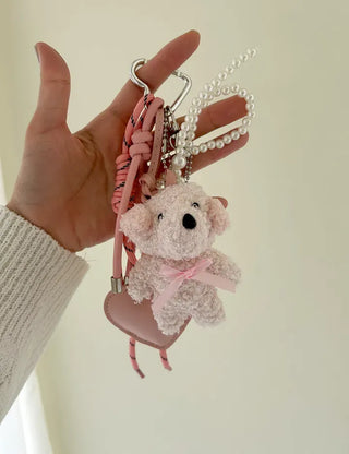 Doll Rope Keyring Set Pearl Ribbon Heart Bag Charm