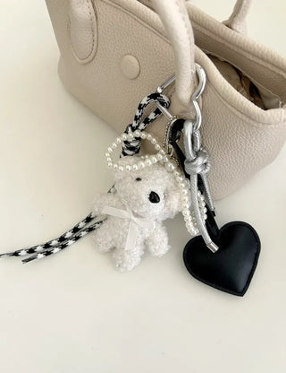 Doll Rope Keyring Set Pearl Ribbon Heart Bag Charm