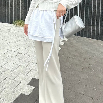 Basic layered skirt, rayon mini wrap skirt