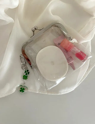Beaded Four-Leaf Clover Keyring Lucky Keychain Keyholder