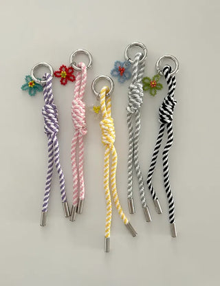 Bead flower keyring, Baekku flower decoration phone strap