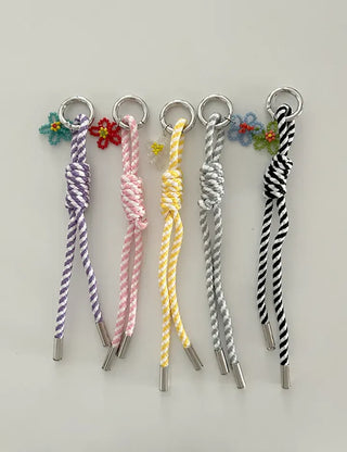 Bead flower keyring, Baekku flower decoration phone strap