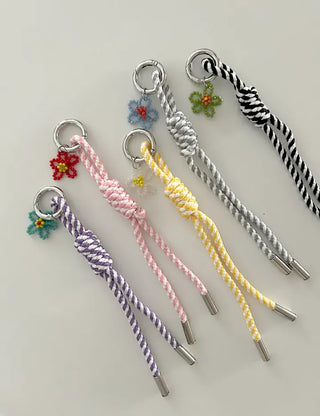 Bead flower keyring, Baekku flower decoration phone strap