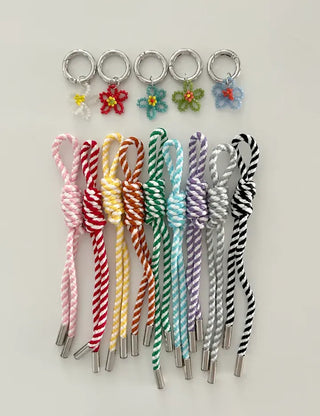 Bead flower keyring, Baekku flower decoration phone strap