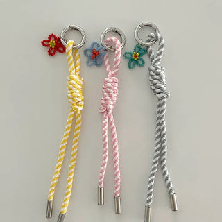 Bead flower keyring, Baekku flower decoration phone strap
