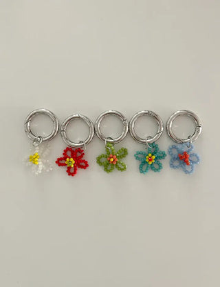 Bead flower keyring, Baekku flower decoration phone strap