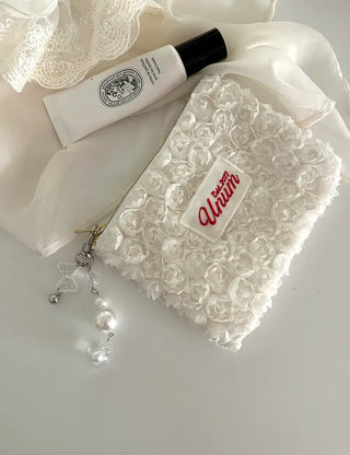 Pure Ribbon Keyring Pearl Bead Keyholder Phone Strap