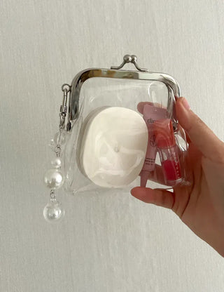 Pure Ribbon Keyring Pearl Bead Keyholder Phone Strap