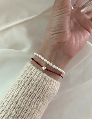 Silver ball elastic bracelet layered 925 silver bracelet