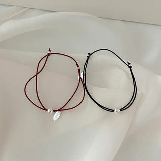 Silver ball elastic bracelet layered 925 silver bracelet