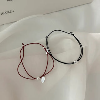 Silver ball elastic bracelet layered 925 silver bracelet