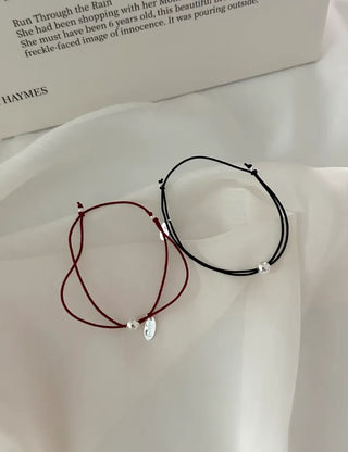 Silver ball elastic bracelet layered 925 silver bracelet