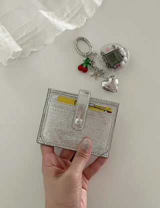 Game console cherry keyring Y2K bag heart keyholder