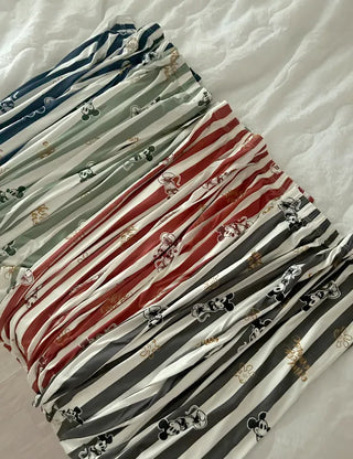 Disney striped pajama pants, couple pajamas, loungewear